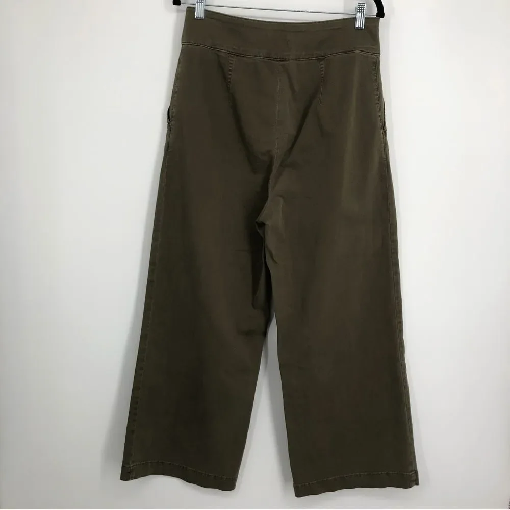 Urban Outfitters BDG High Rise Wide Leg Jeans Moss Green Womens‎ 10 Crop